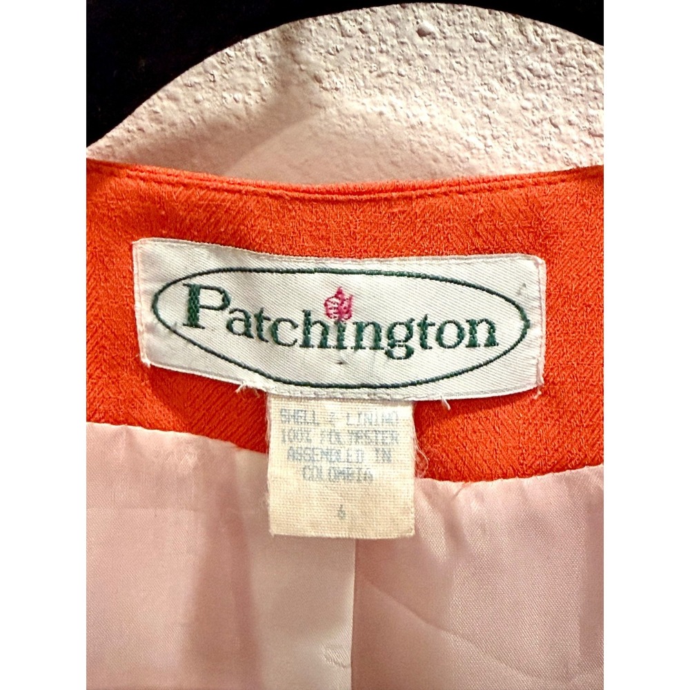 VTG Patchington Neon 80's Colorblock Blazer Jacket Size 6 Shoulder Pads Artsy - Picture 6 of 7